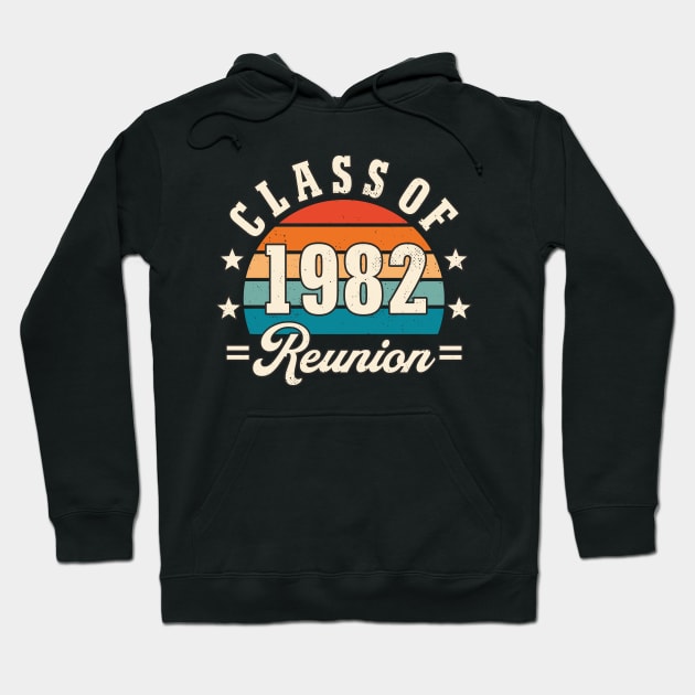 Class Of 1982 Vintage Sunset High School Or College Reunion Hoodie by FloraLi